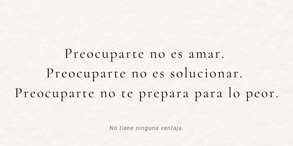 Lidiar con las preocupaciones